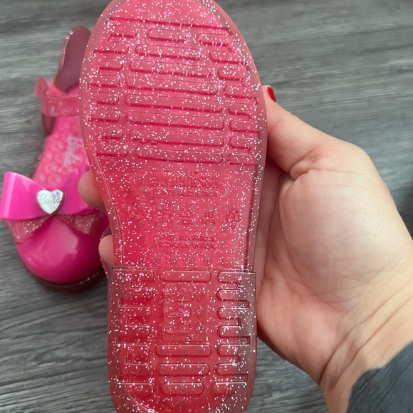 Barbie mini Melissa pink shoes sandals toddler girl size 10 /Brazil 25 - Picture 2 of 3